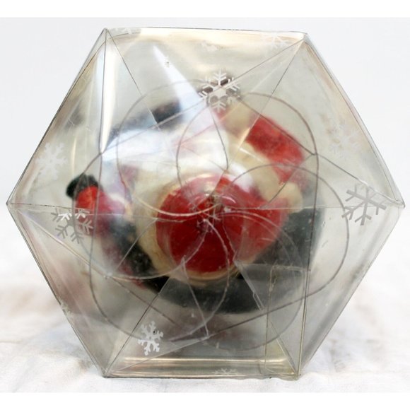 Lady Jane Holiday Molded Santa on a Rooftop Candle Sculpted Wood Carved Look - Picture 10 of 12